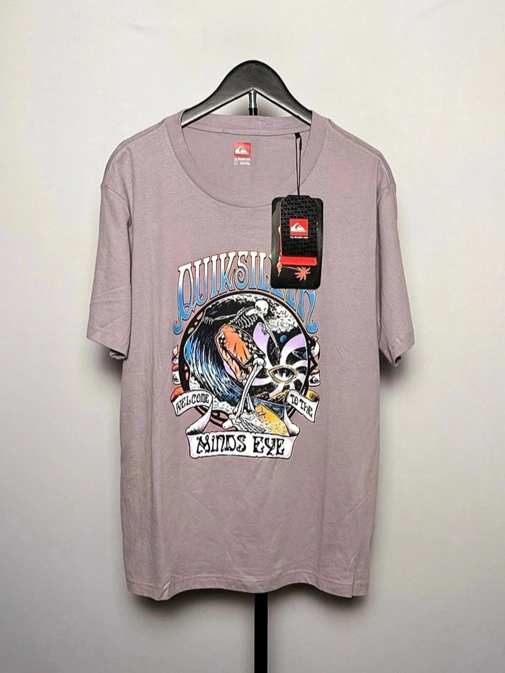 Quiksilver Mind's Eye T-Shirt Graphic Tee Purple Large